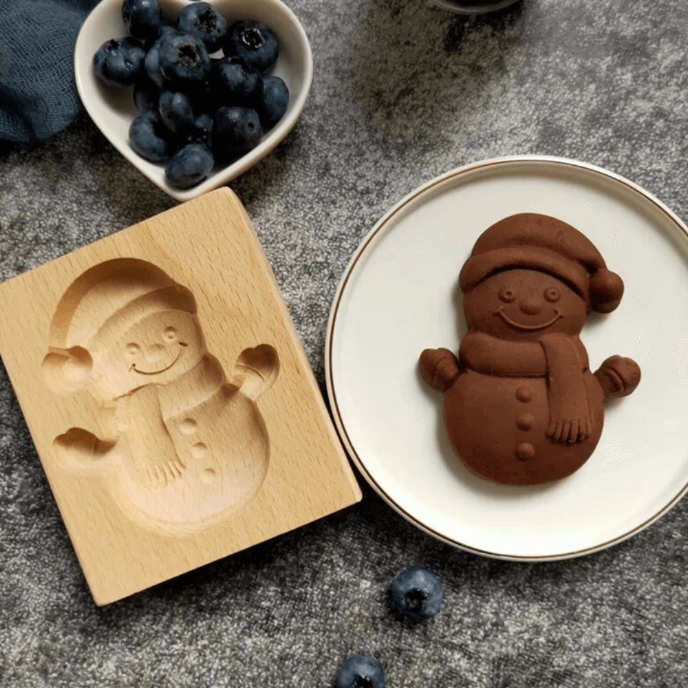 Träjulsmönster för kakor med julmotiv