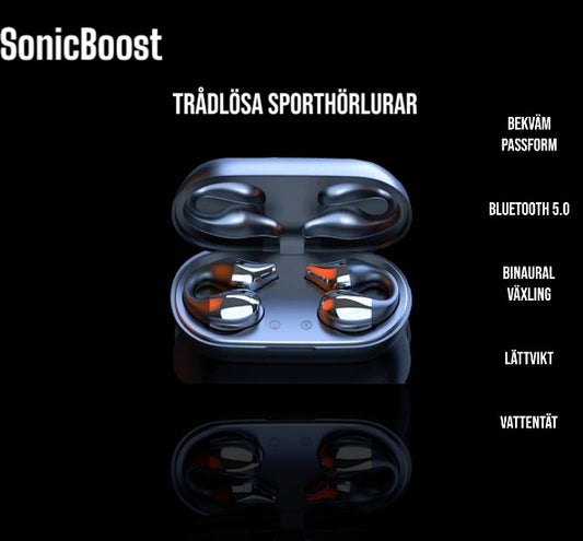 SonicBoost - Trådlösa sporthörlurar