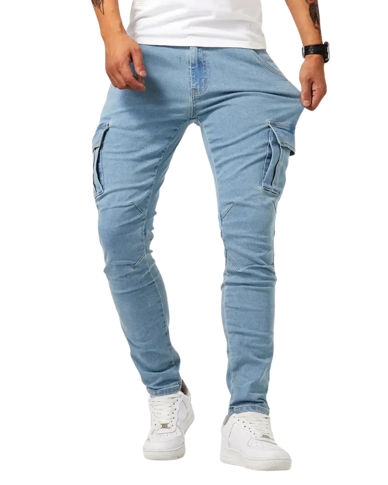 Cargo Jeans med passform för herr