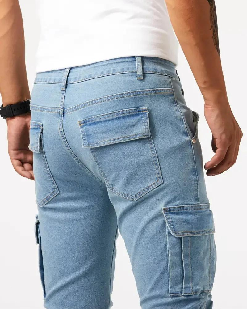 Cargo Jeans med passform för herr