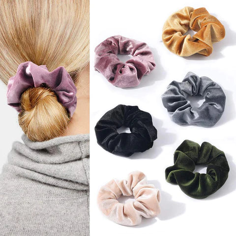 SecretZip - Scrunchies med dragkedja i sammet