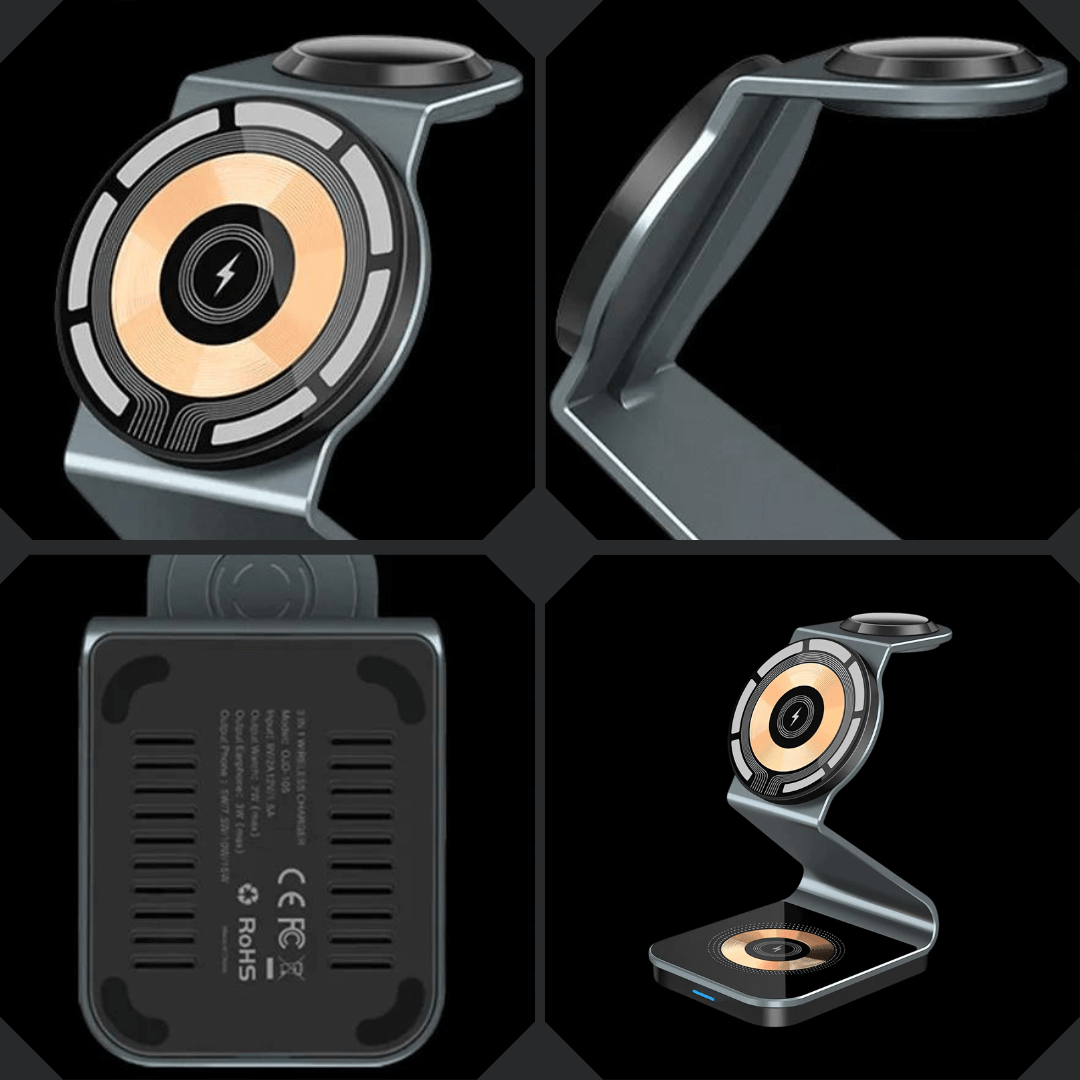 3-i-1 Magnetisk Laddningsstation