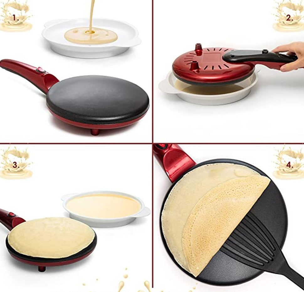 CrêpeExpress - Elektrisk crepe- och pannkakspanna med non-stick-teknik